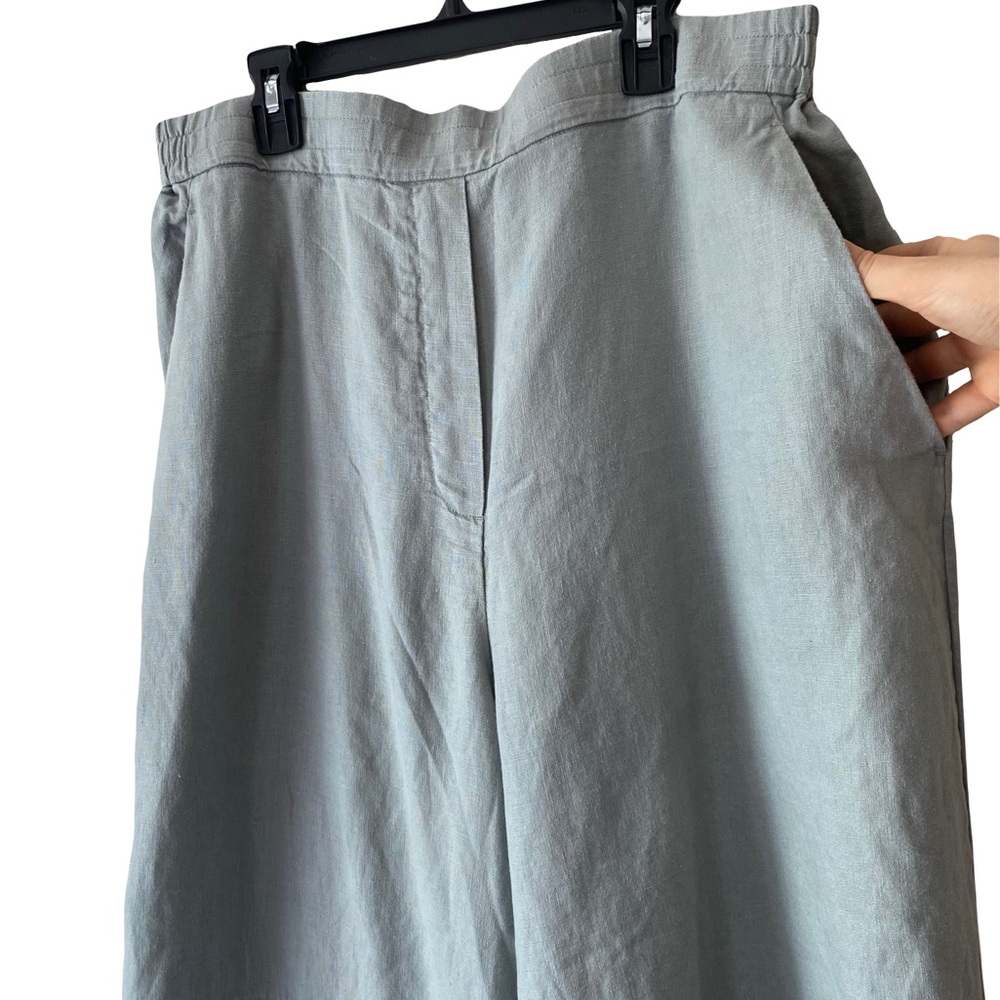 COS Pale Mint Linen Wide-Leg Jumpsuit Set - Picture 7 of 14